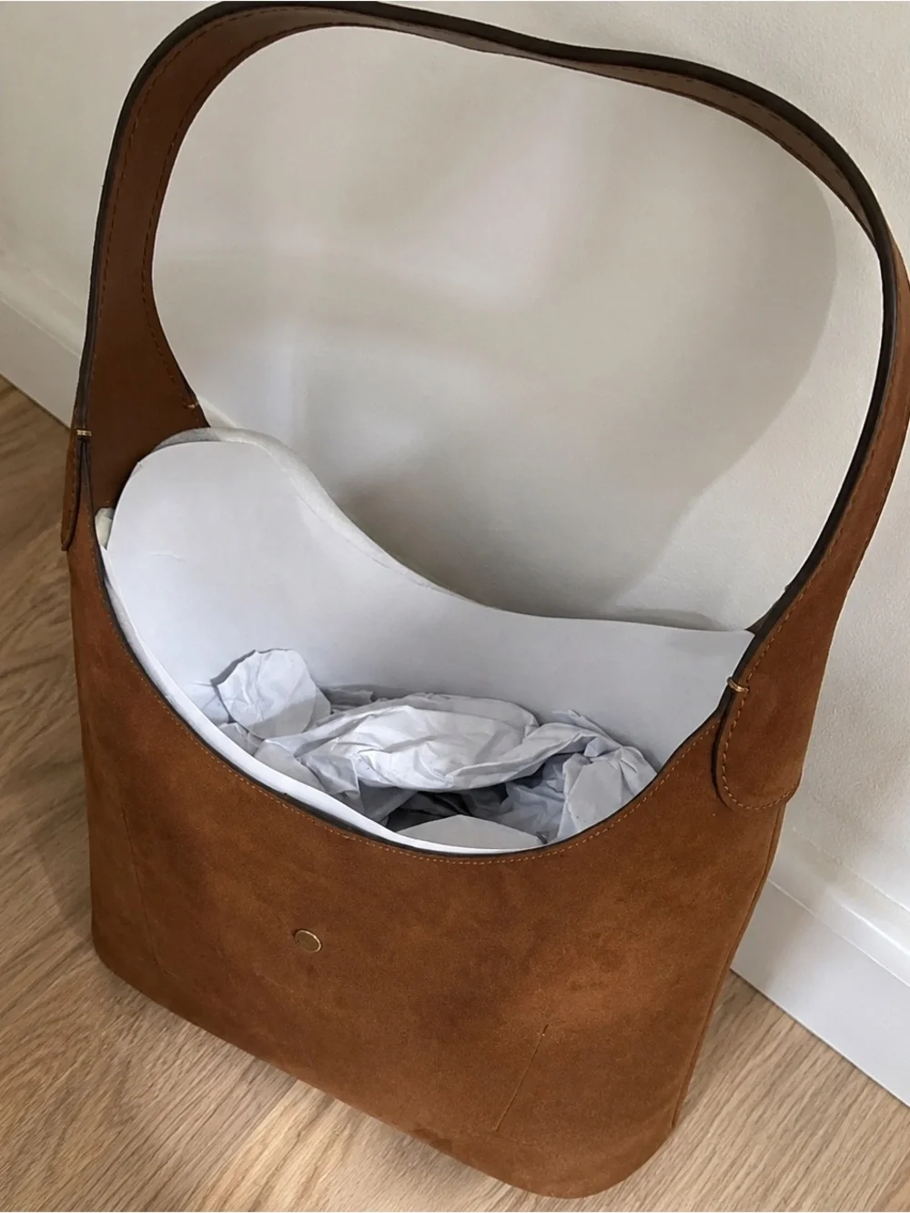Coach Chestnut Brown Suede Hobo Shoulder Bag